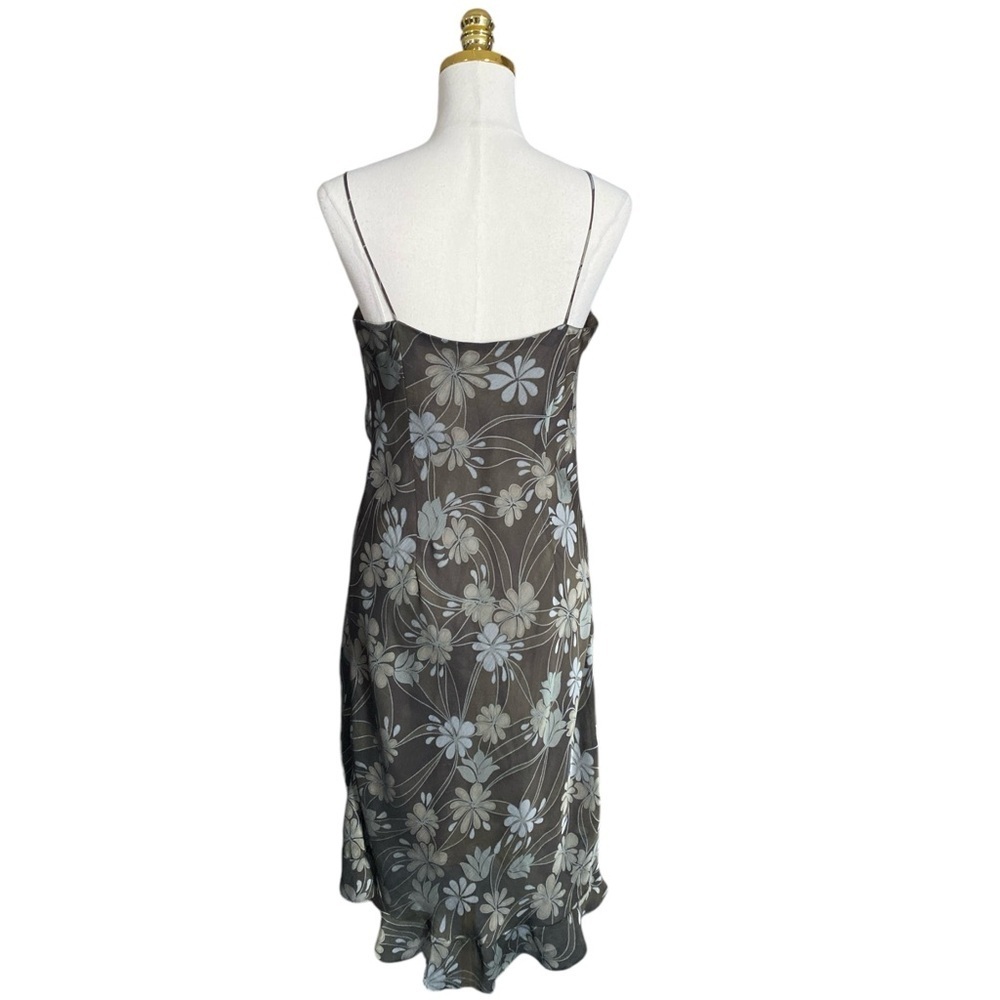 JESSICA HOWARD Cowl Neck Ruffled Floral Y2K Mermaidcore Dress Women Size 12P - Picture 5 of 8